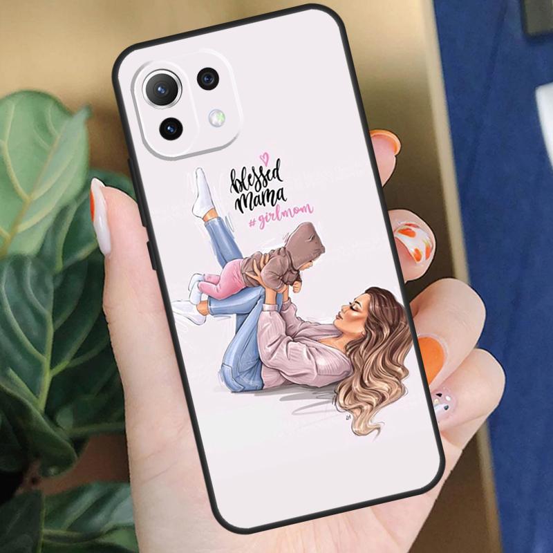 Чехол для телефона Xiaomi 13 14 11T 12T 13T Pro 12 Lite 12X POCO X3 X5 Pro F3 F4 X4 M5s C65 F5 с рисунком "Мама, Дочь, Девочка, Сын, Папа"