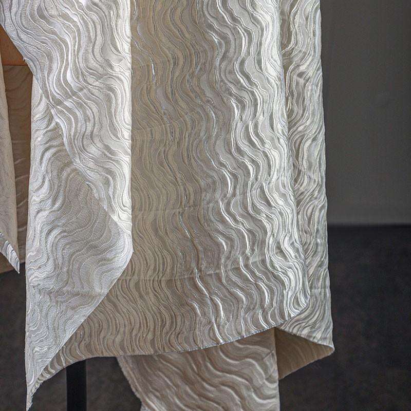 50x150 см Роскошная вышитая ткань Многослойная Волна Неправильный Рельефный Узор Ткань Для шитья своими руками Погонный метр Материал Расходные материалы