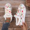 Осень и зима новая рождественская плюшевая повседневная обувь большого размера женская плюшевая хлопковая обувь на плоской подошве