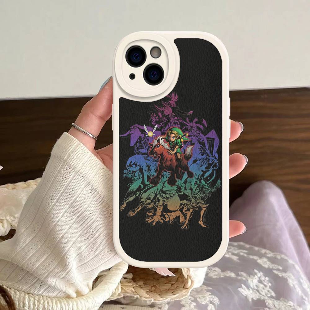 Hot Game The Legend Of Zeldas Leather Phone Case For IPhone 16 14 15 Pro Plus 13 12 11 Pro Max Silicone Cover