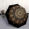 1pc Golden Mandala Pattern Umbrella with Plastic Handle,Suitable for All Seasons Home Travel Outdoor UmbrellaM1281