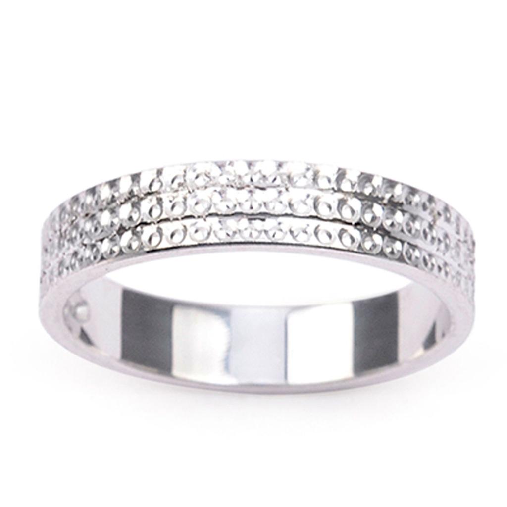 Silver Alliance 'Link of Love' Silver (rhodium) - 4 Mm (diamond)