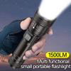 Мощный светодиодный фонарик 1500LMФонарик с USB-зарядкойМощный фонарикДлинный фонарик для кемпингаМаленький портативный