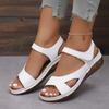Comfortable Summer Wedge Sandals for Women Lightweight Anti Slip Beach Shoes Woman White Ankle Strap Casual Sandalias Mujer 2025