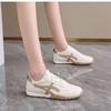 Breathable Sports Little White Shoes Women's Autumn New Soft Leather Travel Shoes Soft Sole German Training Shoes Student Running Shoes