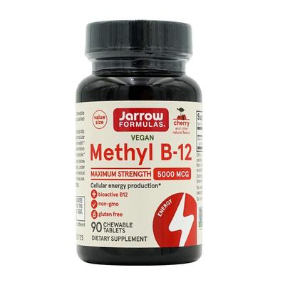 Веганский Метил B-12 5000 мкг Вишневый вкус, 90 жевательных таблеток