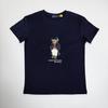 RL High-Quality Scannable Little Bear Embroidered Cotton T-Shirt with Round Hat, Windbreaker Insert Pocket, Short Sleeve - 25 New Styles