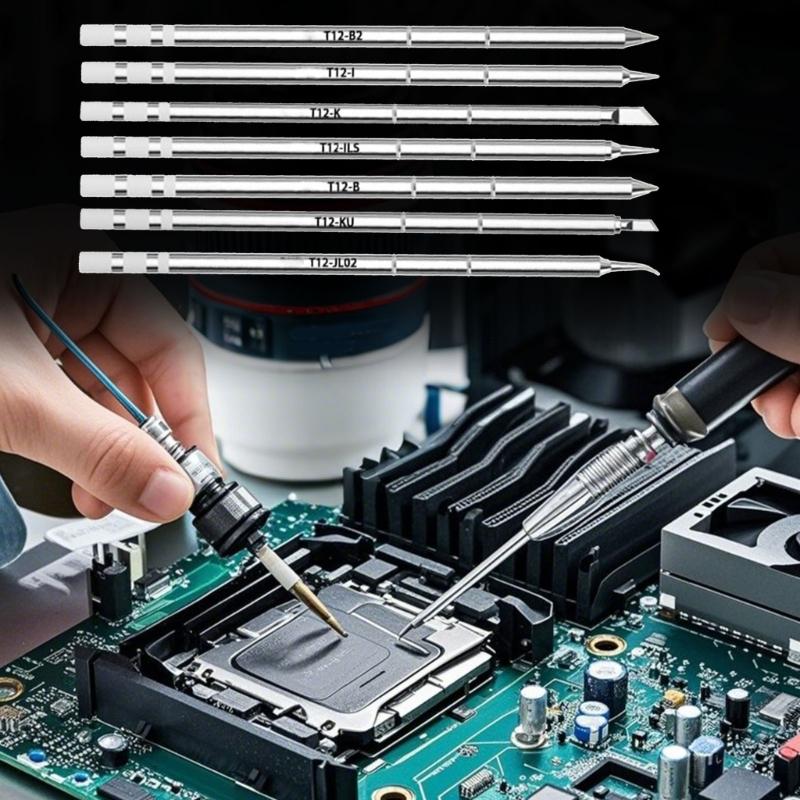 Наконечник для пайки из нержавеющей стали с быстрым нагревом T12 Запасные наконечники для паяльника Электрические паяльные сварочные аксессуары