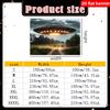 2D flat banner made of polyester material featuring sci-fi UFO pattern party banner and festive decorative background fabric