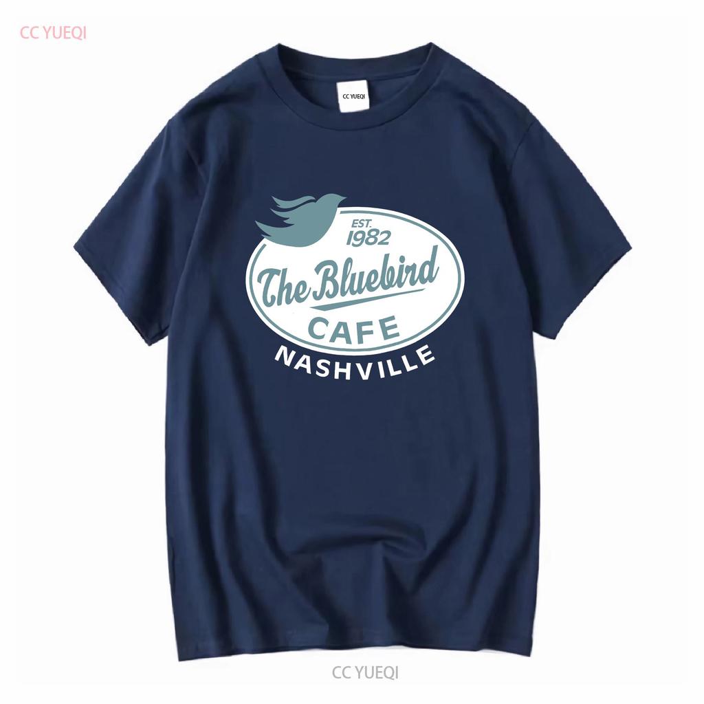 BLUEBIRD CAFE NASHVILLE Футболка Бар Музыкальное заведение Ретро Потертая Взрослый МАЛЕНЬКИЙ винтаж Стиранная Повседневная с принтом Унисекс
