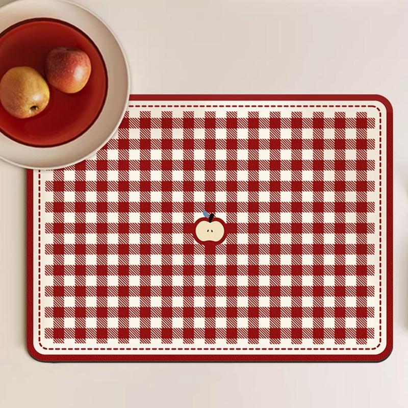 1pc Creative Practical Table Mats Kitchen Draining Laundry Machine Top Drying Quick Dry Bathroom Drain Pad Tableware Mat Decor