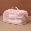 Large Capacity Mesh Cosmetic Bag Shell Pillow Makeup Pouch Fashion Transparent Makeup Bag  Travel
