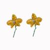 Vintage Raised Flower Shape Metal Earrings Drop Oil Stud Earrings  Jewelry Accessories