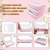 20pcs Large Treat Boxes with Window Kraft Paper Gift Wrap Boxes with Clear Window Gift Box for Weddings Birthdays Parties Ramadan Easter