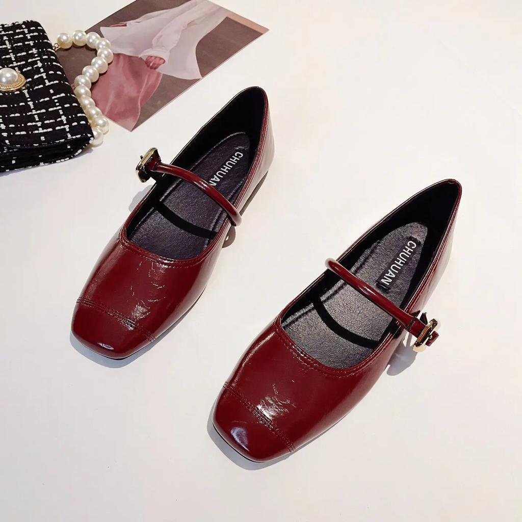 Модные балетки Женские Весенне-осенние Мэри Джейн Новые 2025 Красные Большого размера Женская обувь 41-43 Роскошные женские туфли Zapatillas