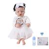 Reborn Baby Girl Doll 17 Inch Lifelike Newborn Infant Doll with Hair Band Role Play Toy Gift