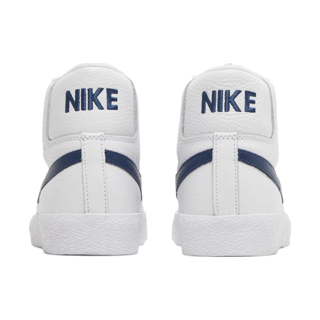 Nike Zoom Blazer Mid ISO SB Orange Label — Бело-темно-синие мужские кроссовки Safety-Orange DC4472-100