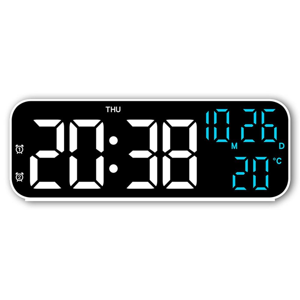 Fashion Digital Alarm Clock Temperature and Date Week Display Night Mode Table Clock Voice Control 12/24H Electronic LED Alarm Clocks