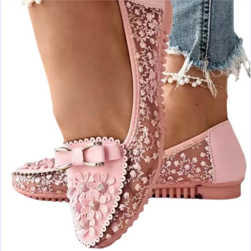 Women Bow Flower Sneakers Summer Breathable Solid Color Vulcanized Shoes Comfort Soft Bottom Non-slip Loafers Chaussure Femmes
