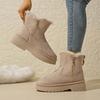 Модные женские толстые плюшевые зимние сапоги 2025 новые сохраняющие тепло хлопковые туфли удобные ботильоны на платформе уличные нескользящие сапоги женские