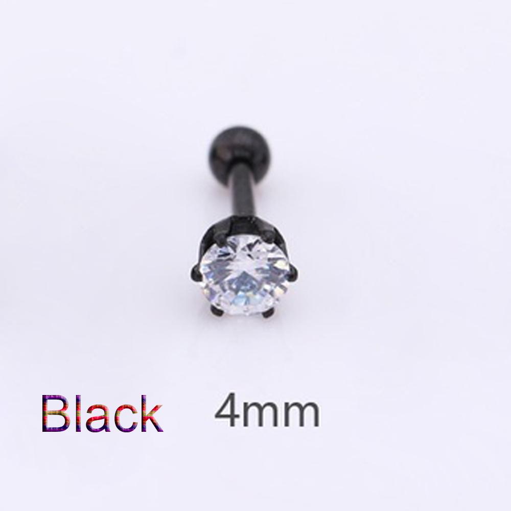 1 шт. Стильные серьги-гвоздики с четырьмя крапанами, женские, из титановой стали, с кубическим цирконием