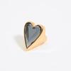 BIMBA Y LOLA Dark Crystal Heart Ring B246AIR009GOD