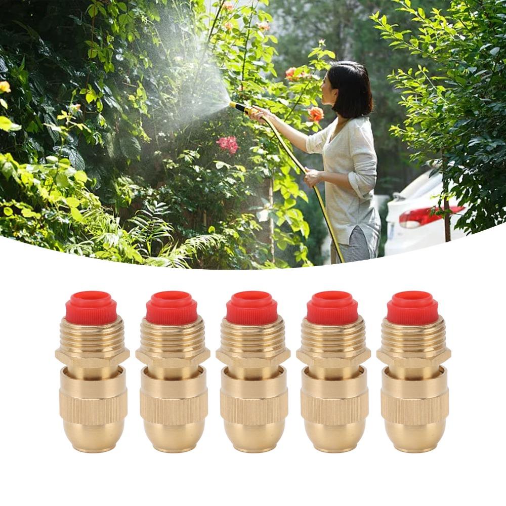 5PCS G1/2 Male Thread Misting Nozzle Gold Irrigation Nozzle Water Spray Head  Garden Irrigation