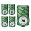 East Leaf Poker Chips, Clay Casino Chips, 20-Sided Value, Single Chip Set of 100 with Metal Inserts, Premium Quality, Authentic Design for Card Games