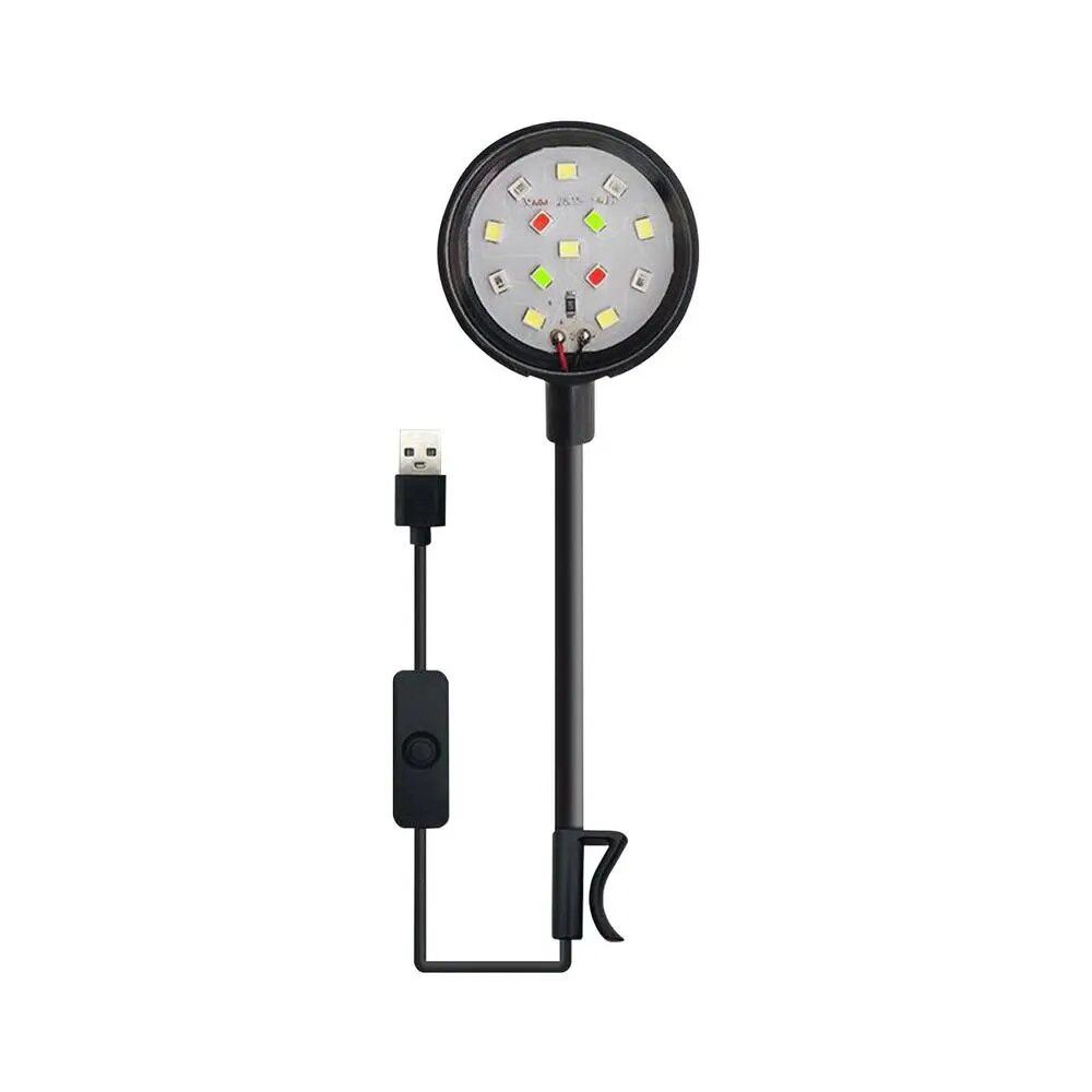 Водонепроницаемые цветные фонари, аксессуары, USB-разъем, светодиодный светильник, новая клипса, лампа для аквариума