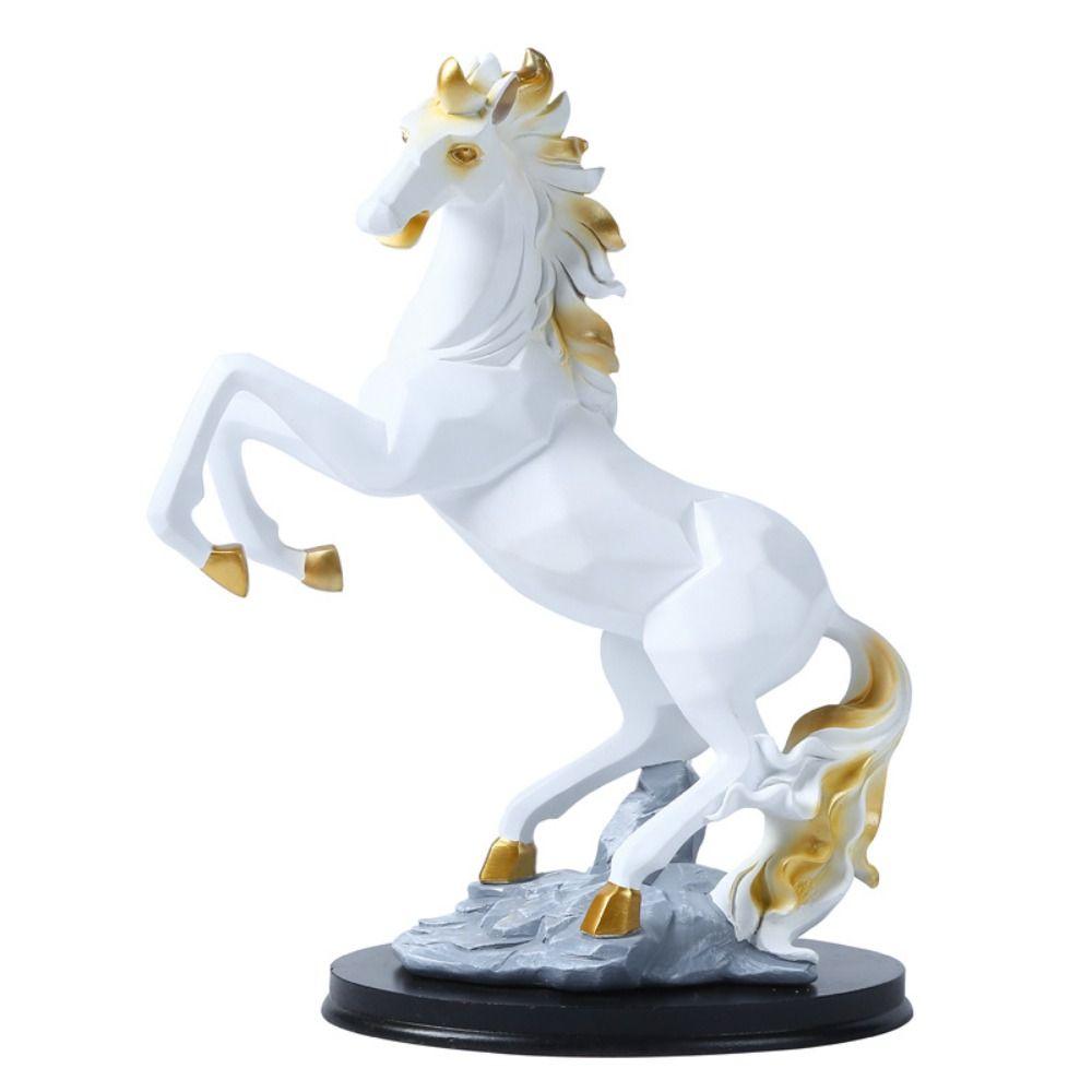 Modern Horse Statue Art Animal Sculpture Wealth Horse Ornament Home