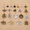8 Pieces The Eyes Of Horus Necklace Pendant Charms Pendants For Jewelry Making HJ171