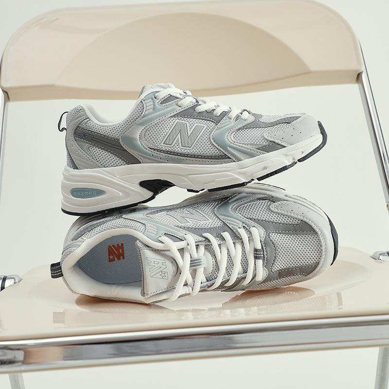 Путянь оригинальная обувь New Balance модные мужские кроссовки спортивная обувь модные серебристо-серые дышащие мужские и женские туфли