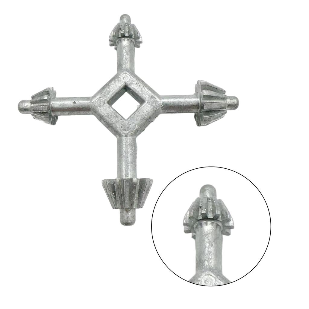 Versatile Four Headed Key Tool Portable Four In One Wrench Key Tool With Zinc Alloy Heads For Everyday Use