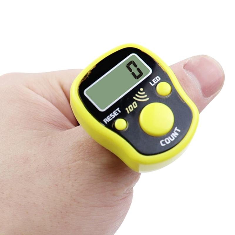 Мини Счетчик Ручной Кликер Счетчик со Сбрасываемыми Цифрами Светодиодный Экран для Спортивного Мероприятия Рукоделия Подсчета Рядов Легкий