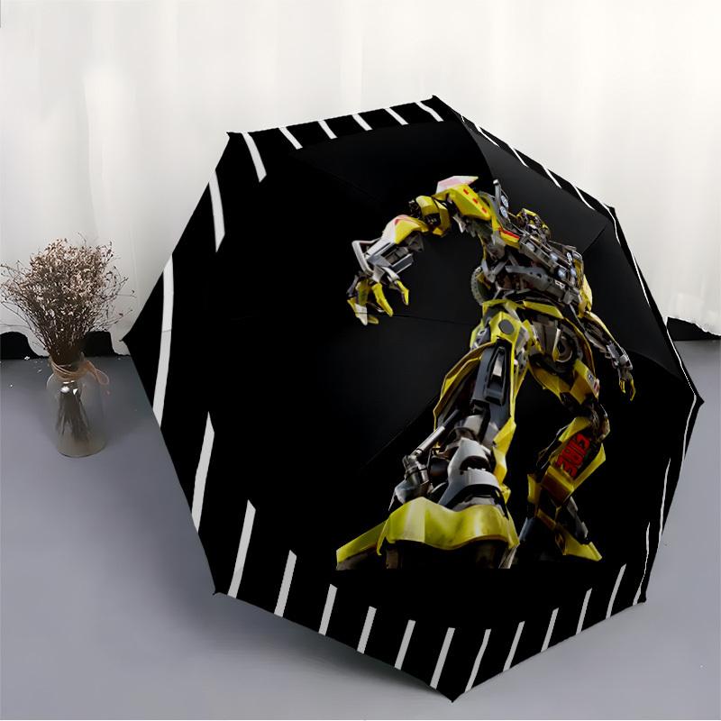 1pc Transformer Robot Auto Open/close Umbrella, Portable Travel Umbrella, Everyday Use - Outdoor Accessory, Artistic Pattern, Compact Design, Fashion