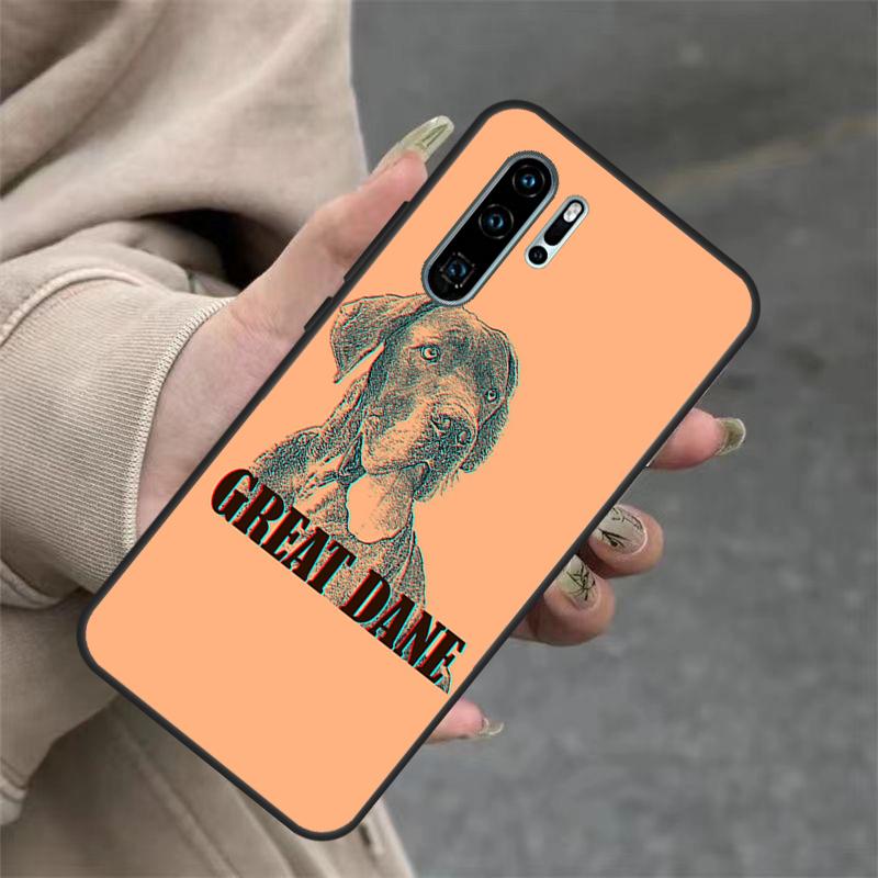 Great Dane Dog Case For Huawei P40 Lite P20 P30 Nova 11 Pro 9 10 SE 3i 7i 11i 5T Y60 Y61 Y70 Y90 Y91 Cover