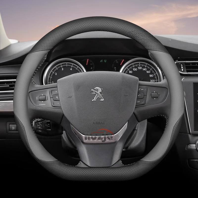 35 см 38 см Кожаная оплетка на руль автомобиля для Peugeot 5008 408 308 Rifter e-Expert Expert e-Traveller Landtrek Аксессуары