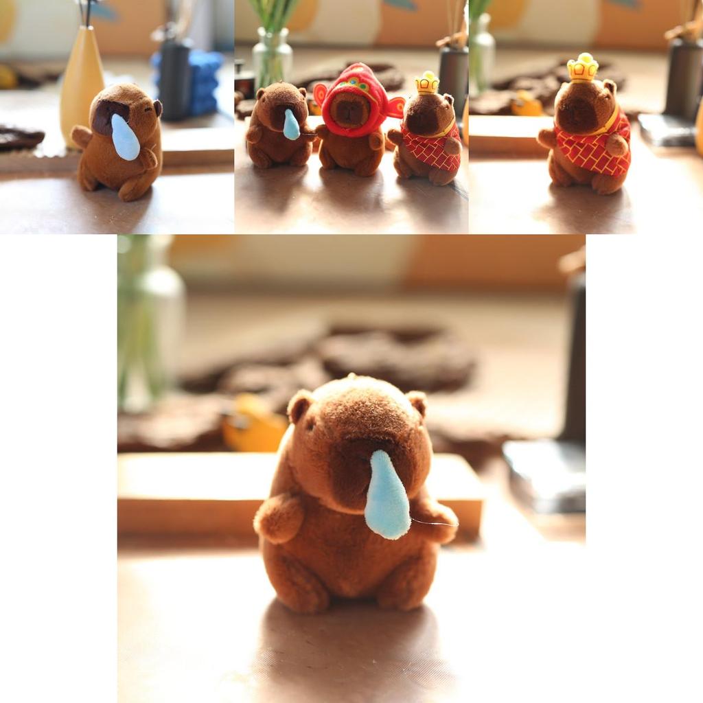 Cute Capybara Stuffed Toy Keychain Lightweight Pp Cotton Plush Backpack Clip Gift For Girls Teens