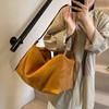 Slack Feeling Large Capacity Lazy Suede Pillow Bag  New Retro One-shoulder Toe Bag In Autumn and Winter