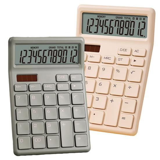 1 комплект электронного калькулятора, портативный калькулятор с двумя источниками питания, 12-значный дисплей, настольный калькулятор