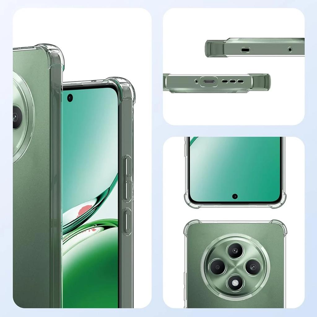 Четырехугольный противоударный чехол TPU для OPPO Reno 12F 12FS 5G Reno12 F FS Защитный чехол Прозрачный чехол Fundas Coque
