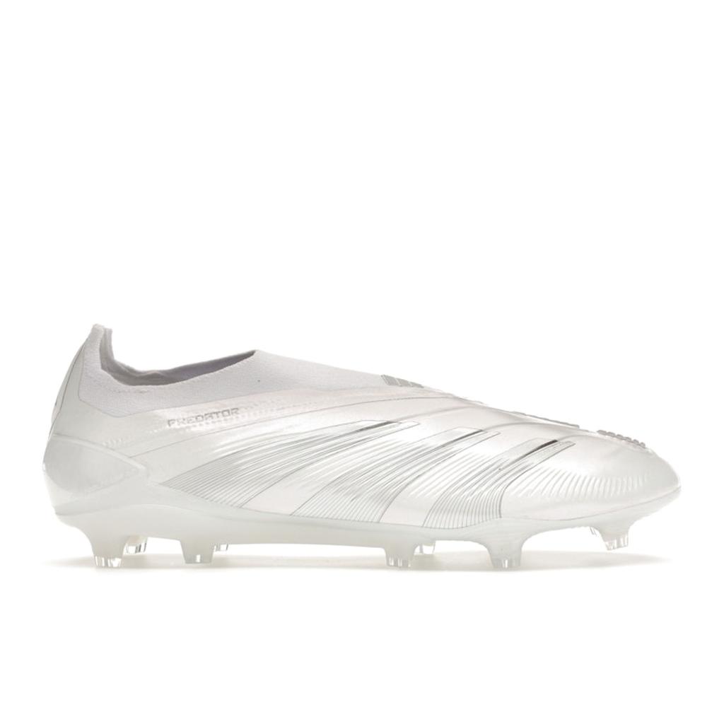Adidas Predator 24 Elite Laceless FG Pearlized Pack Unisex Sneakers White Cloud-White Silver-Metallic IE1806