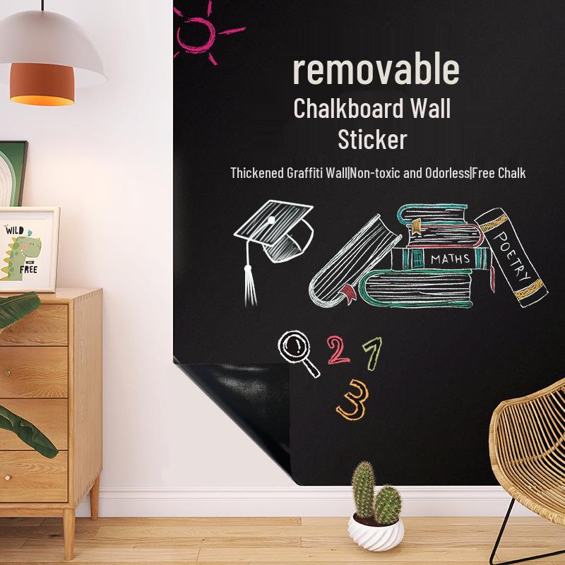 Thickened Self-Adhesive Blackboard and Whiteboard Wall Sticker for Home, Office, and Children's Graffiti.