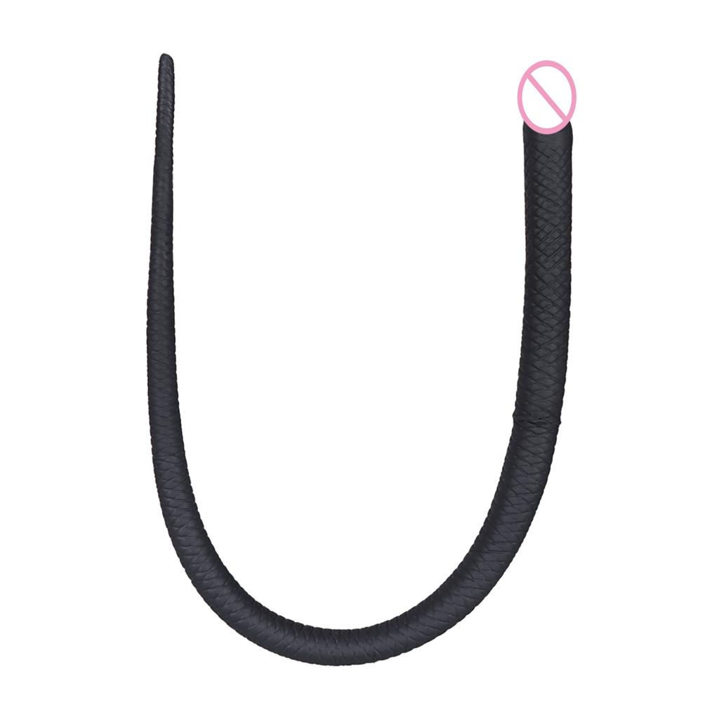 Extra Long Black Snake Shaped Anal Plug Three Sizes of Anal Plugs Adult Sex Toys Double Insertion Anal Plug  Man Women 18+ Waterproof & Easy To Clean