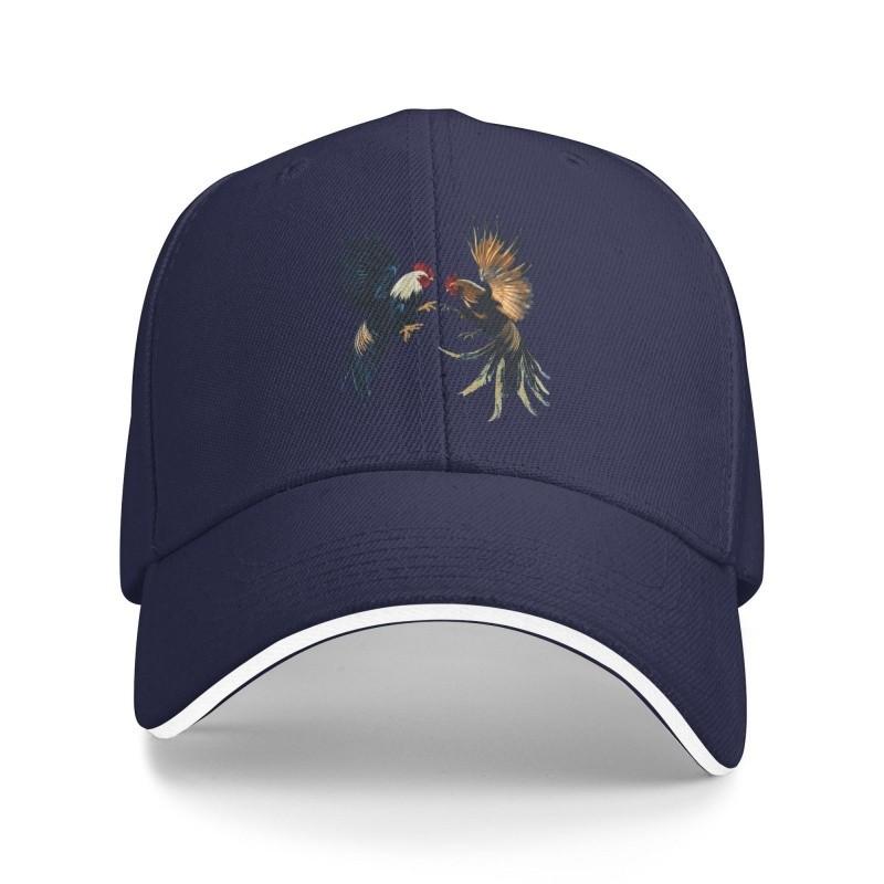 Rooster Fight Graphic Baseball Cap Polyester Outdoor Casual Unisex Sun Protection Adjustable Cap