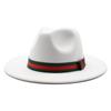 Big Eave Hat Fashion Flat Top Hat Men'S And Women'S Woolen Jazz Hat
