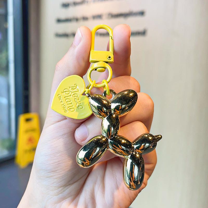 Mini Heart Balloon Dog Keychain Colorful Acrylic Charm Perfect Parties For