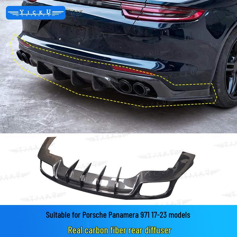 Porsche Panamera 971 Carbon Fiber Body Kit: Front & Rear Lip, Side Skirts, Spoiler, Hood (2017-2023)