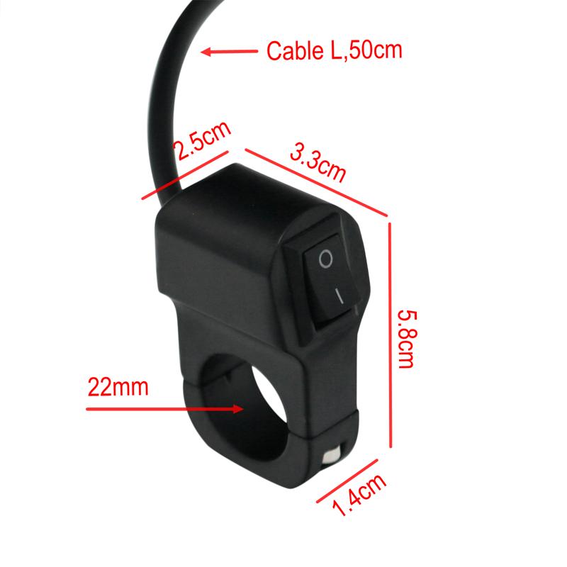 LMoDri универсальные переключатели для мотоциклов, 22 мм переключатель на руль, противотуманный прожектор, кнопка включения-выключения, спортивная грязь, прерыватель для электронного велосипеда