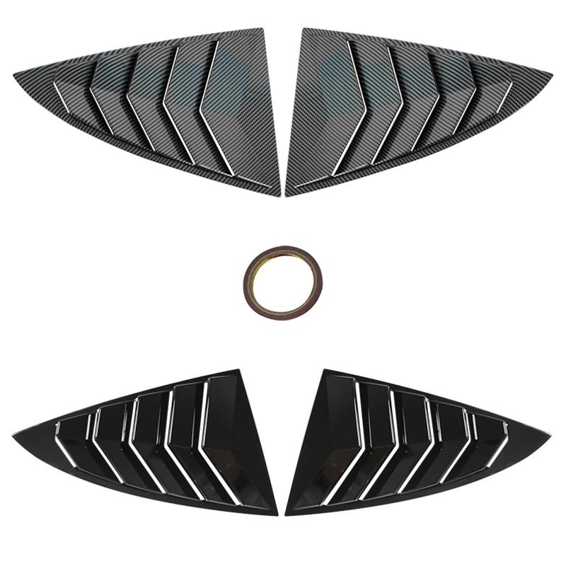 For Tesla New Model 3 2017-2025 Car Rear Triangle Window Shutters Sunshade Modified Decoration Carbon Fiber Accessories